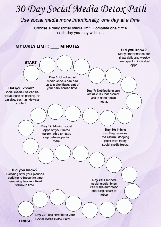 30 Day Social Media Detox Path