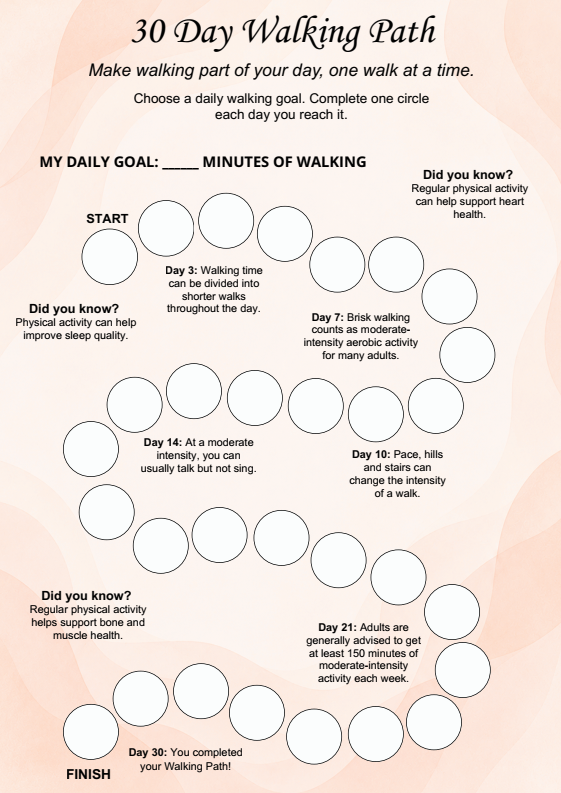 30 Day Walking Path