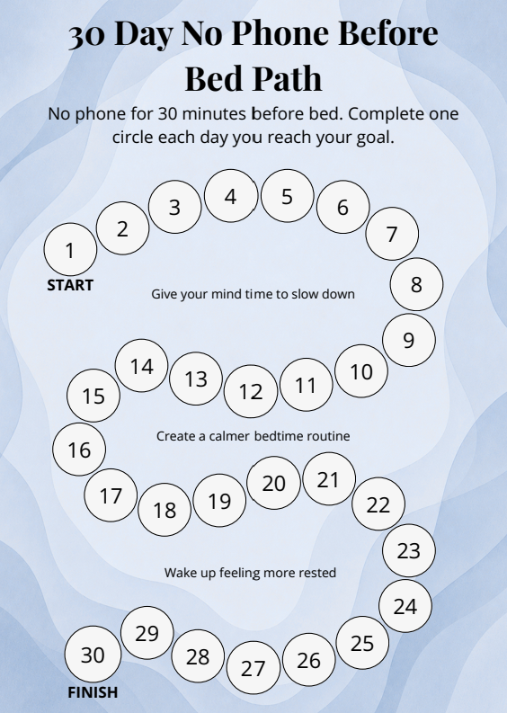 30 Day No Phone Before Bed Path